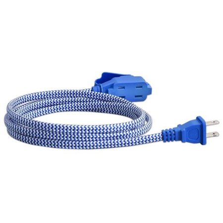 ALLTRADE Alltrade 240058 Alltrade 240058 Vision 6 ft. Braided Flat Extension Cord UL Listed Blue - Pack of 3 240058